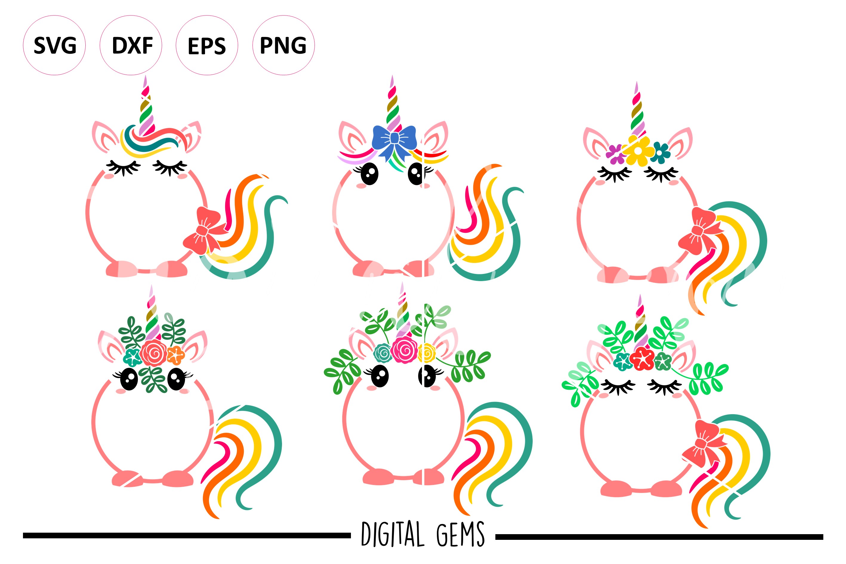 Unicorn designs SVG / DXF / EPS / PNG files (113177 ...