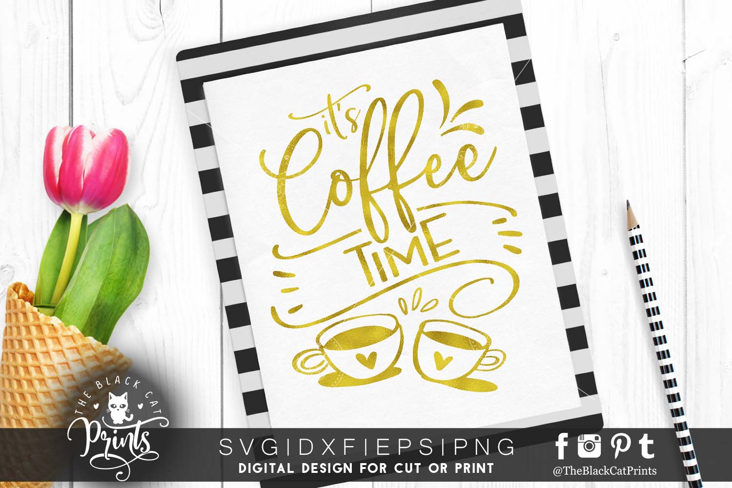 Download It's coffee time SVG DXF PNG EPS