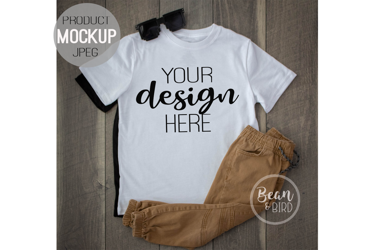 Download Kids Shirt Mock up White Product Mock Up (205831) | Mock Ups | Design Bundles
