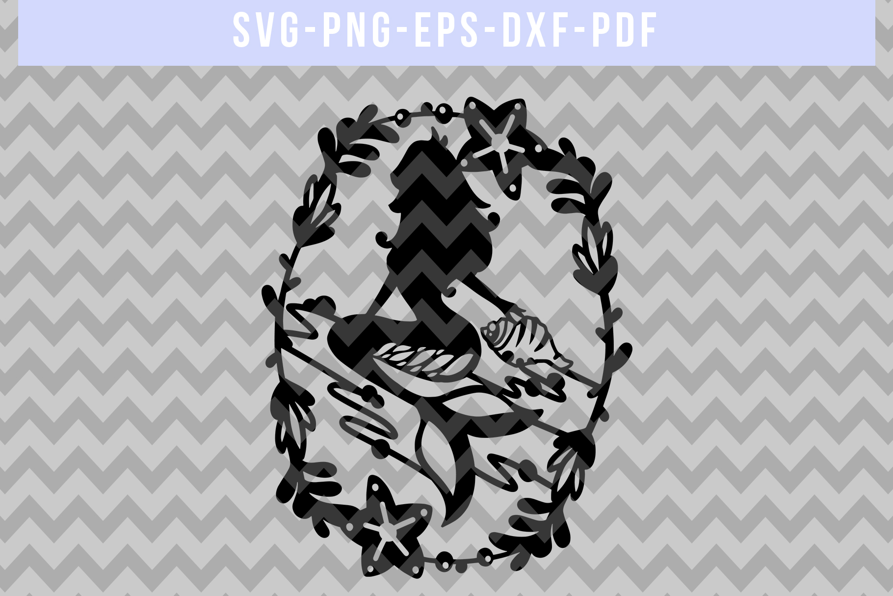 Download Mermaid Princess Papercut Template, Baby Girl, PDF, SVG ...