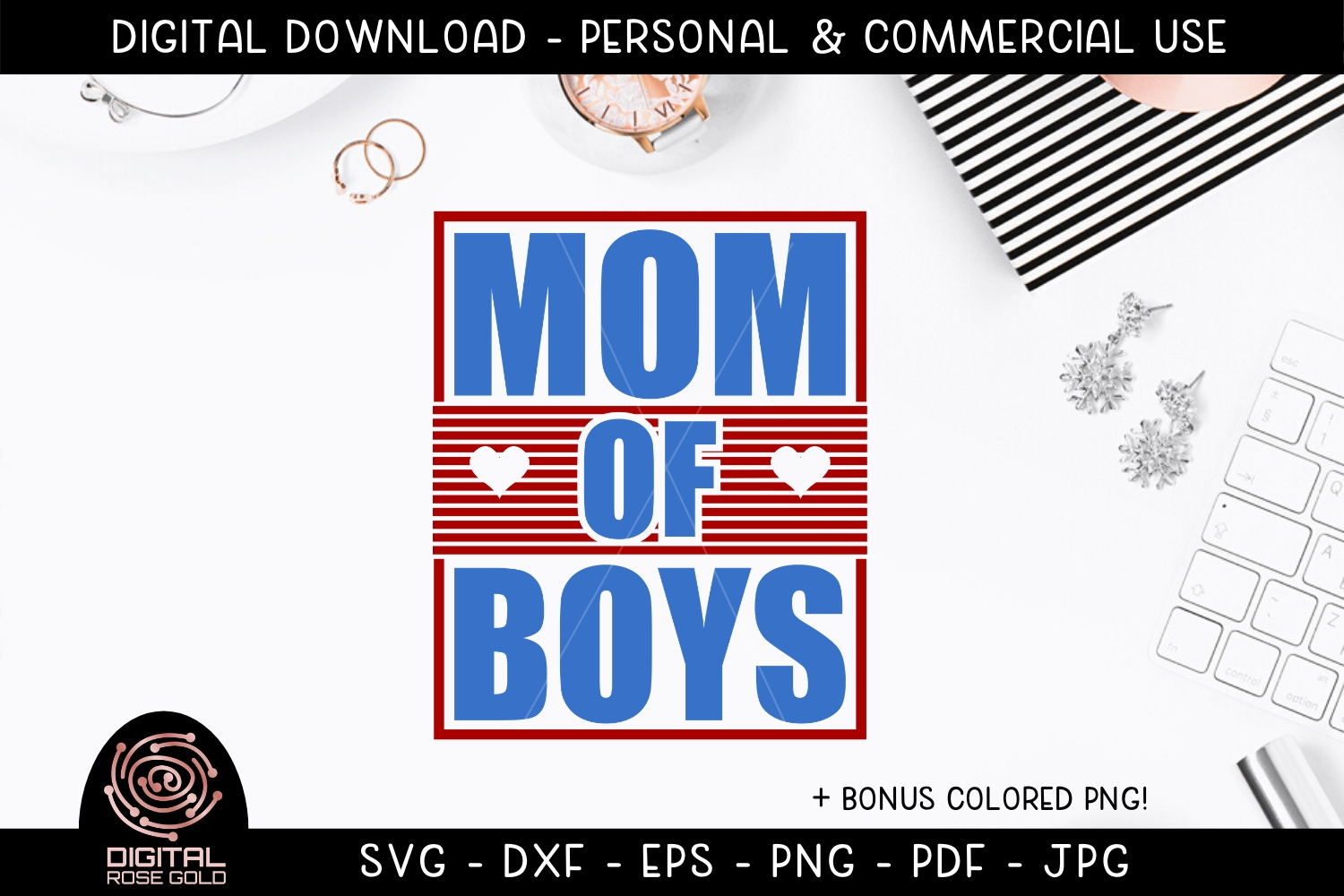 Mom of Boys - Boy Mom SVG, Boys Room Decor, Family of Boys