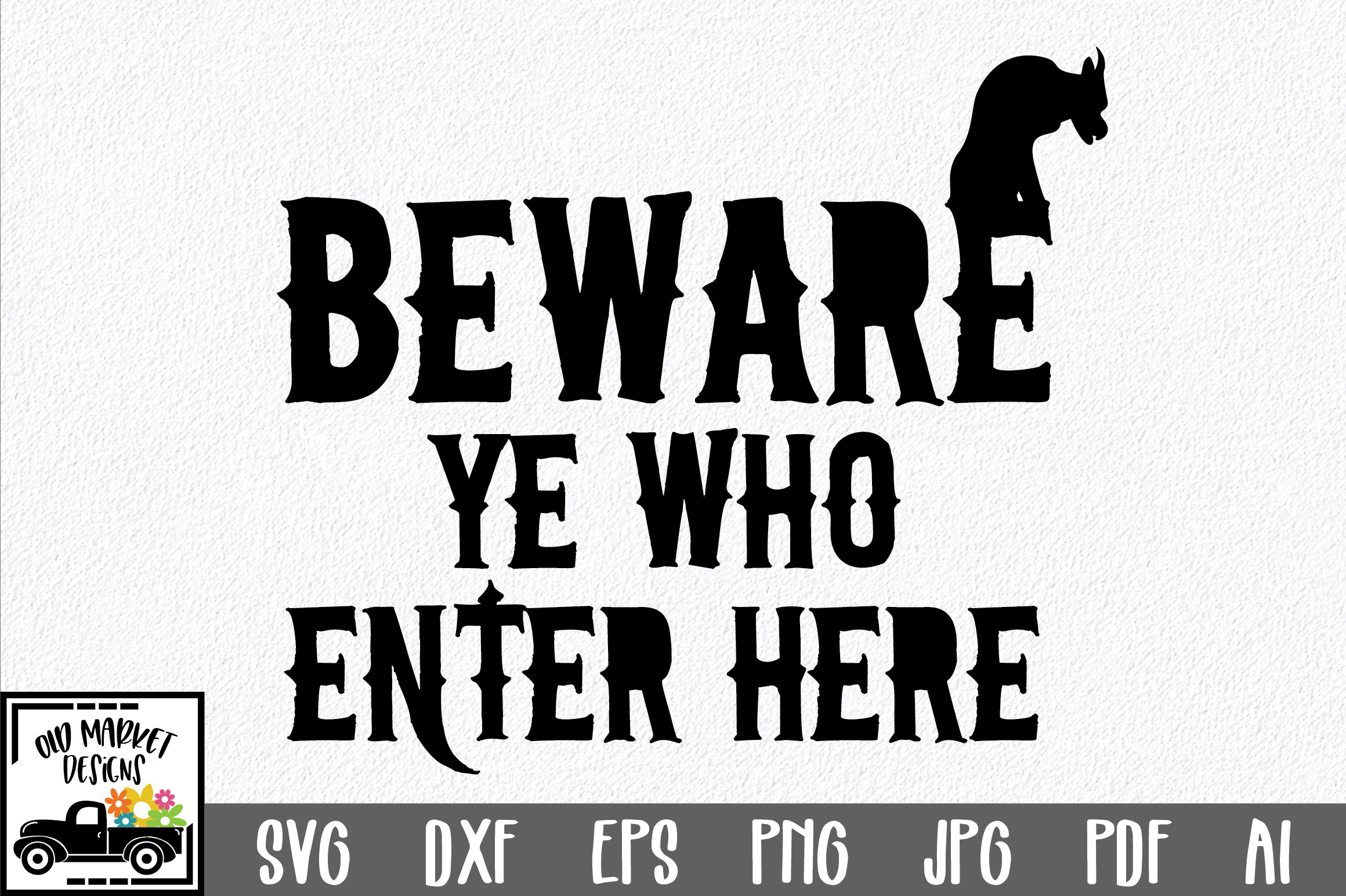 Beware Who Enter Here SVG Cut File - Halloween SVG PNG EPS