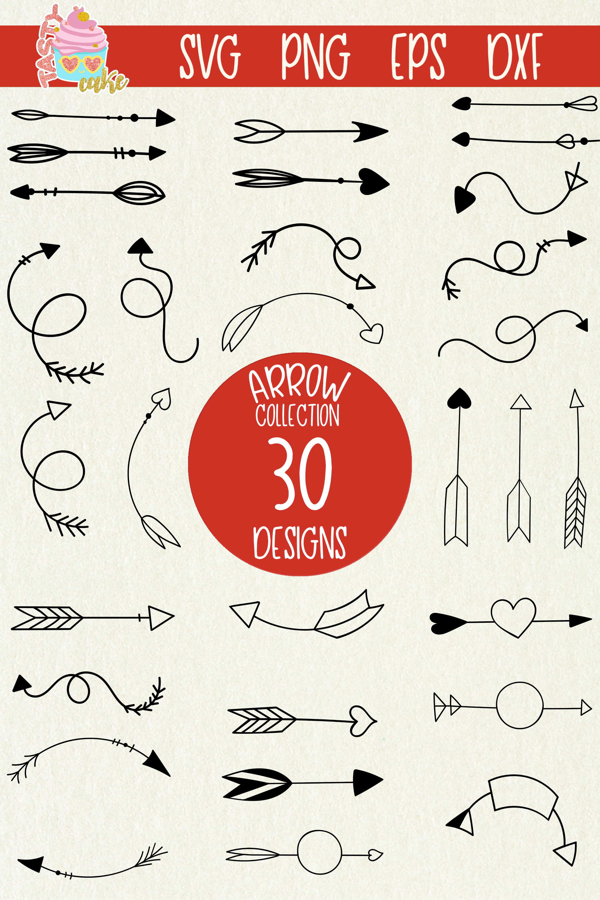 Download Arrow Bundle of 30|SVG PNG EPS DXF | Arrow Collection SVG