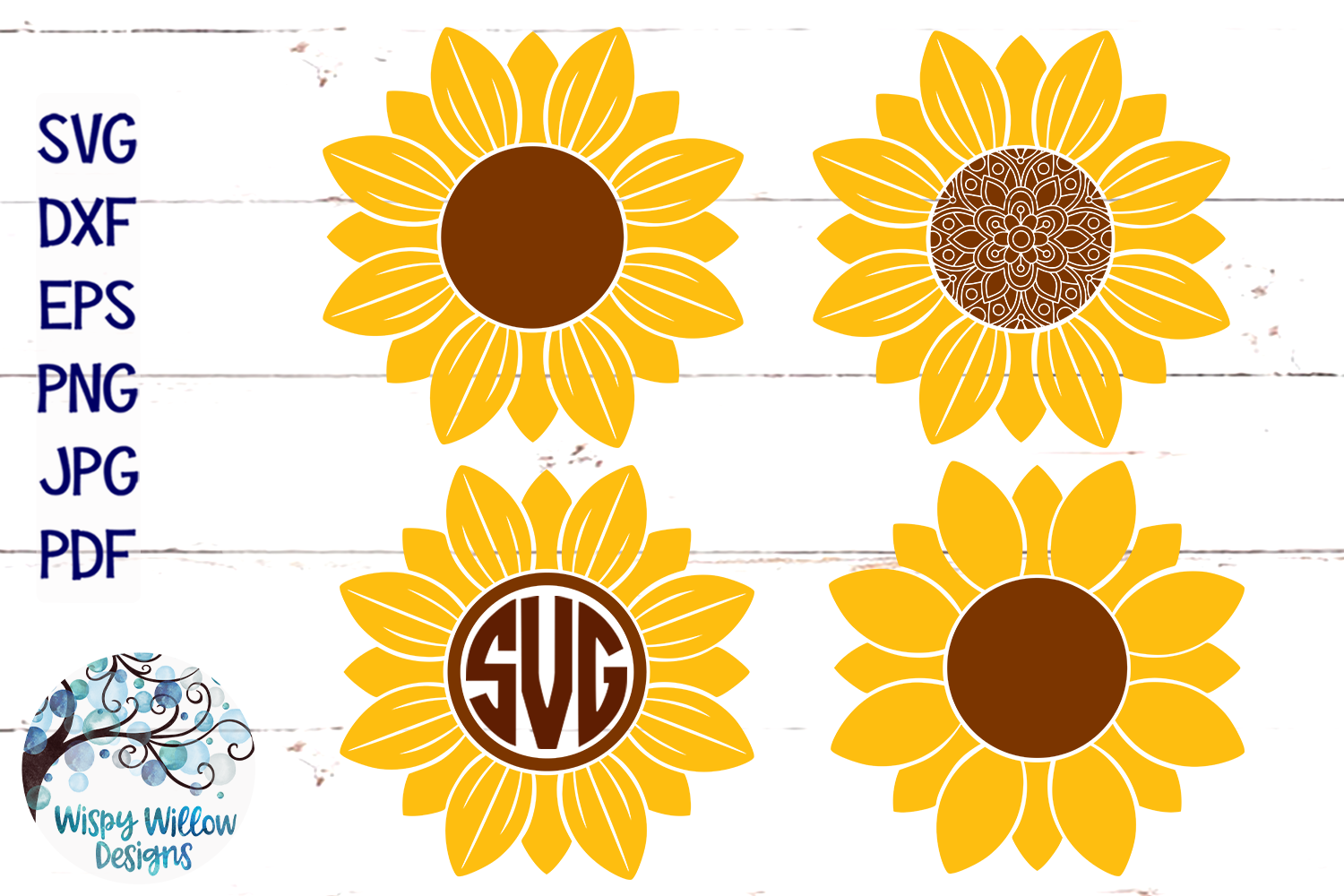 Free Free 201 Monogram Monogram Decal Sunflower Svg SVG PNG EPS DXF File