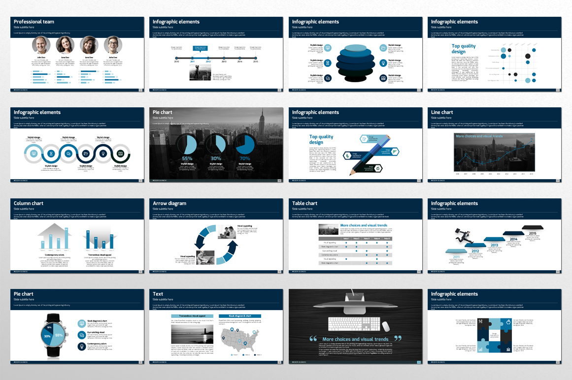 Modern Business PPT Template (7553) Presentation Templates Design