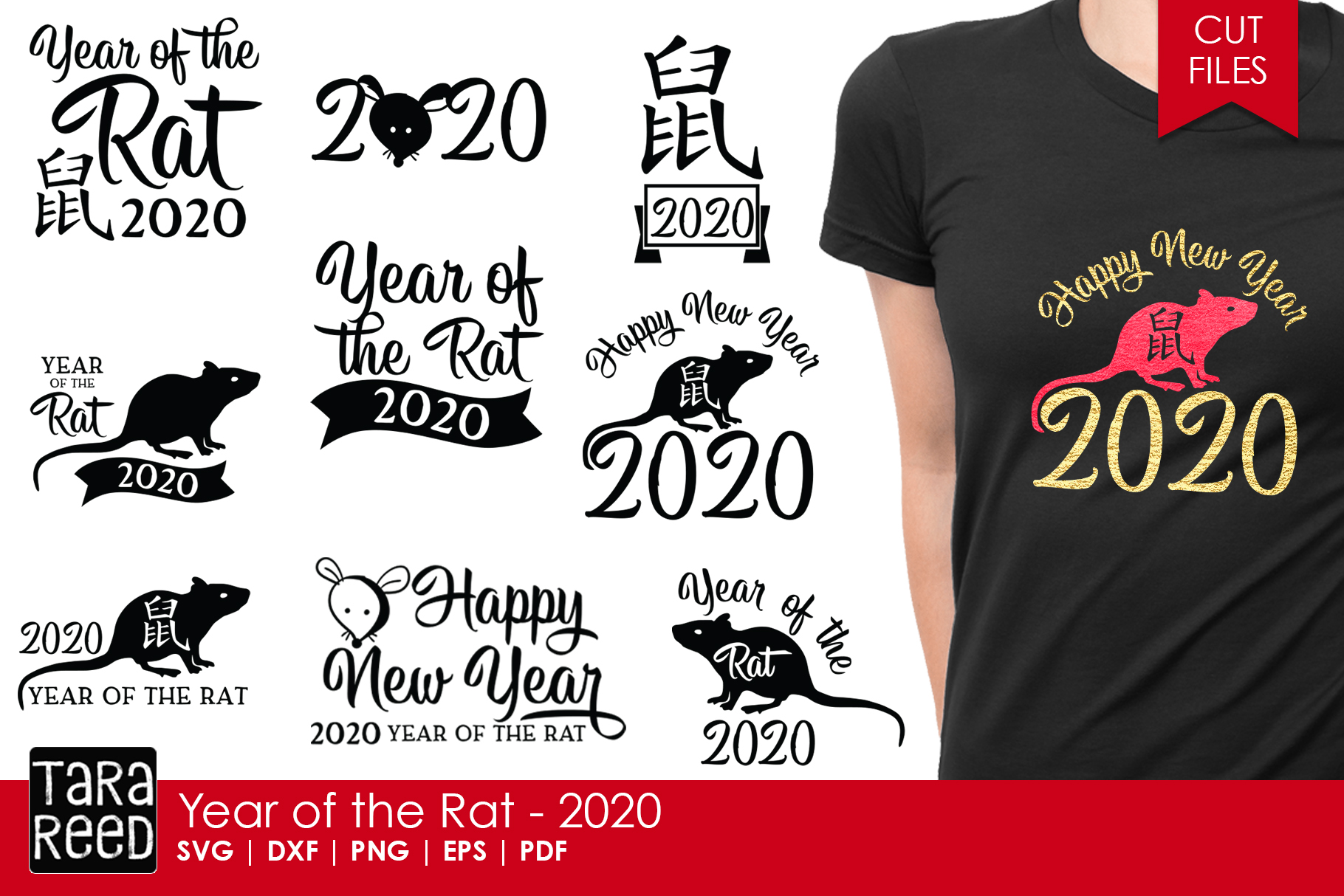 Download Year of the Rat 2020 - Chinese New Year SVG and Cut Files ...