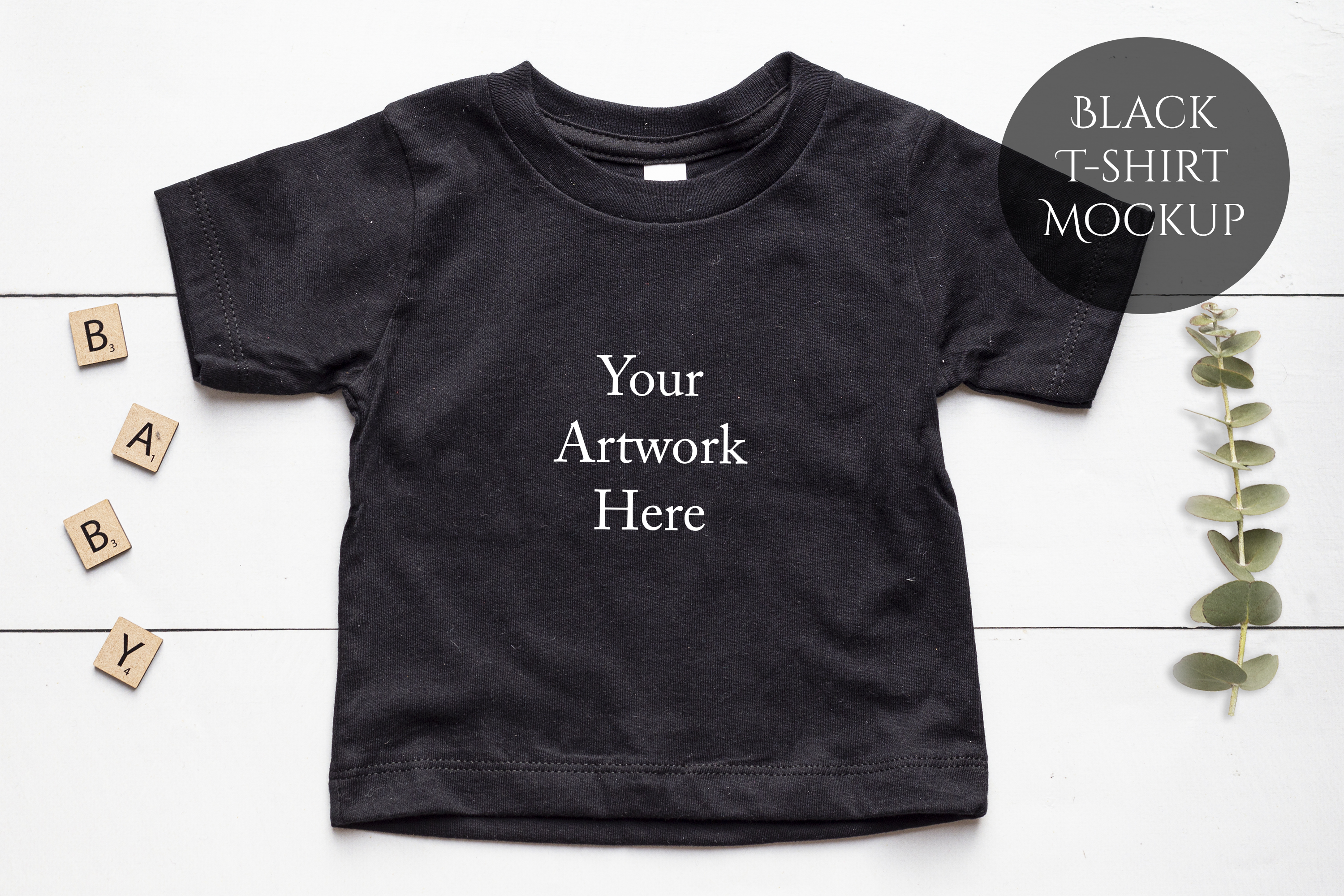 Download Onesie, Infant T-Shirt in Black Mockup