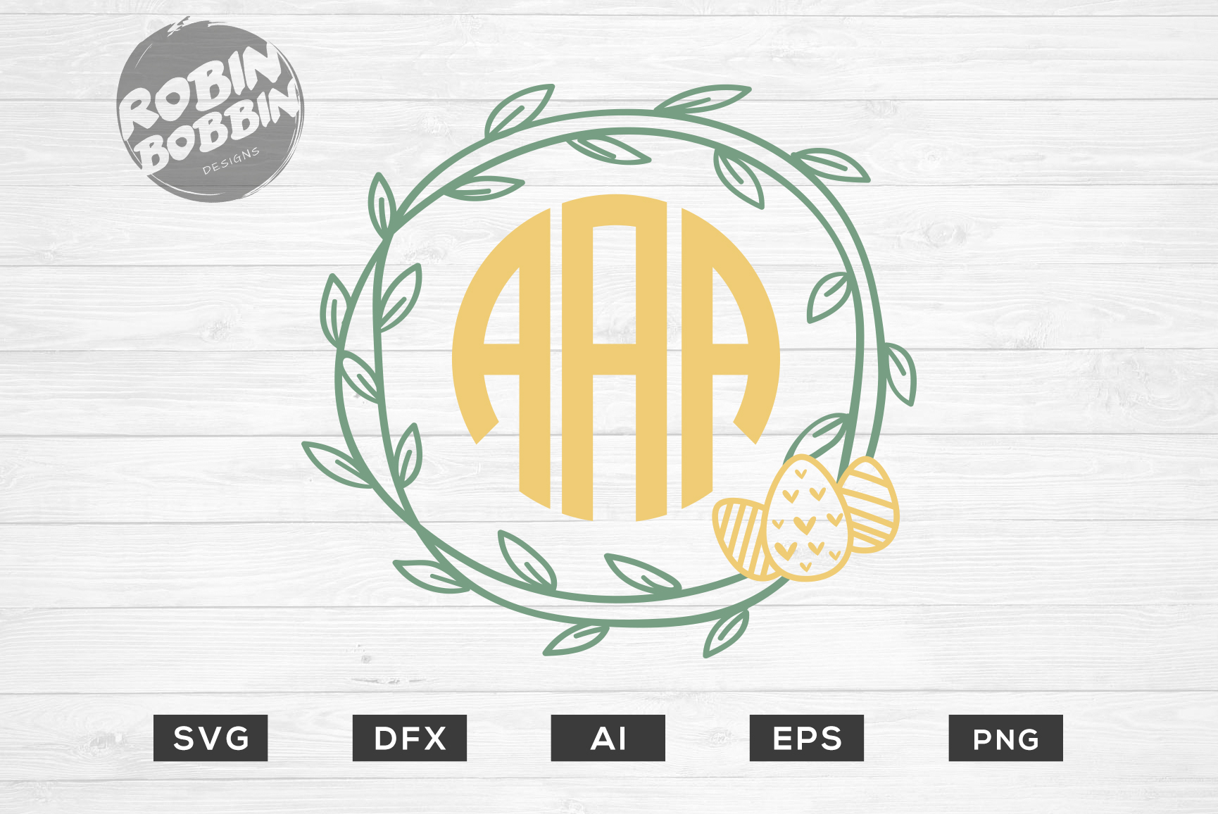 Download Easter Monogram Frame Wreath SVG - Happy Easter SVG Files