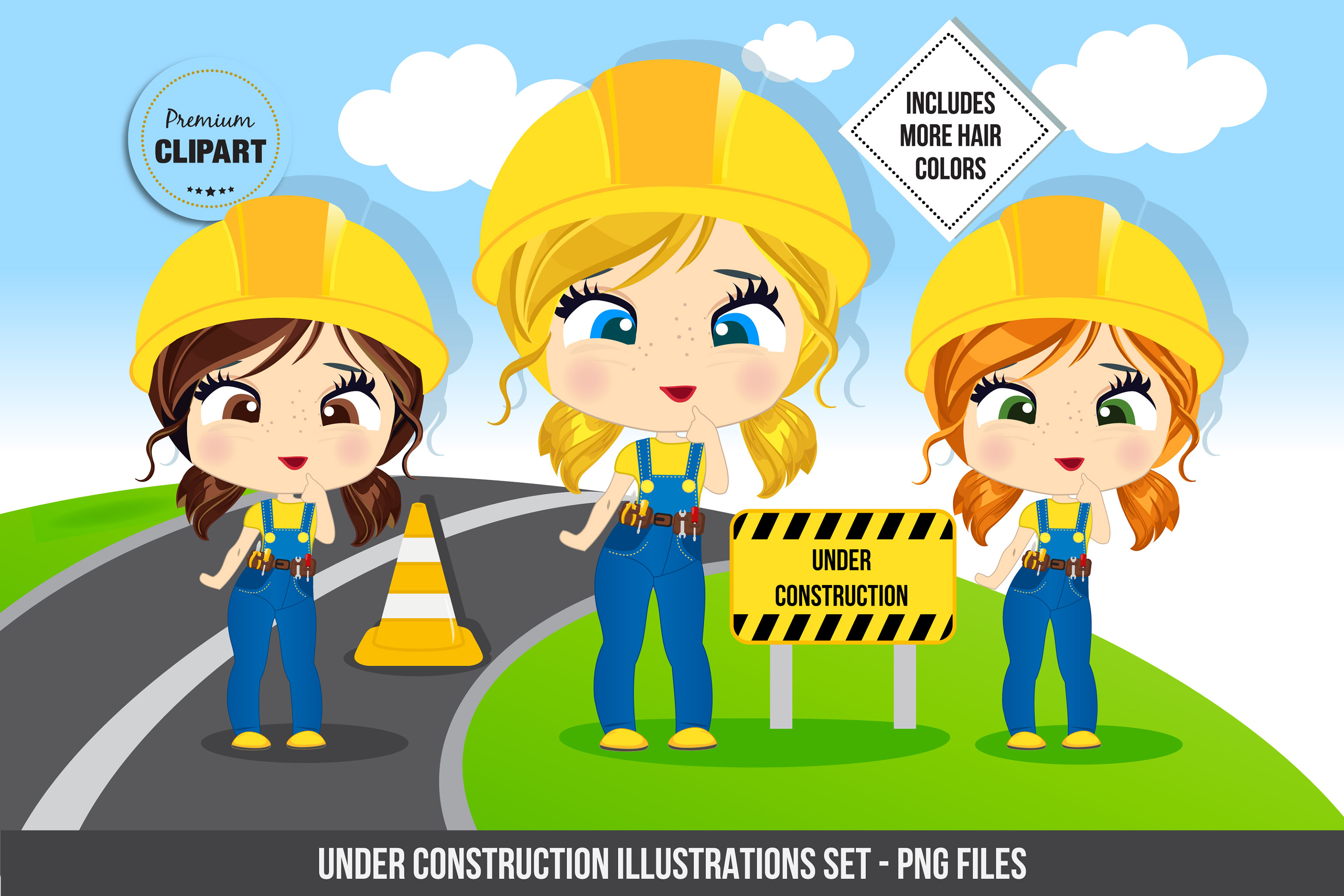 Construction girl graphics, Construction illustrations (278423