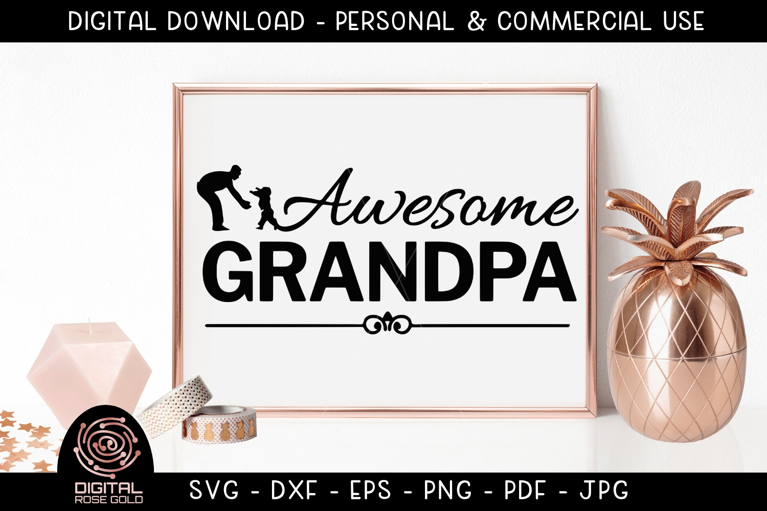 Download Awesome Grandpa - Grandpa SVG, Grandfather SVG, Family Love