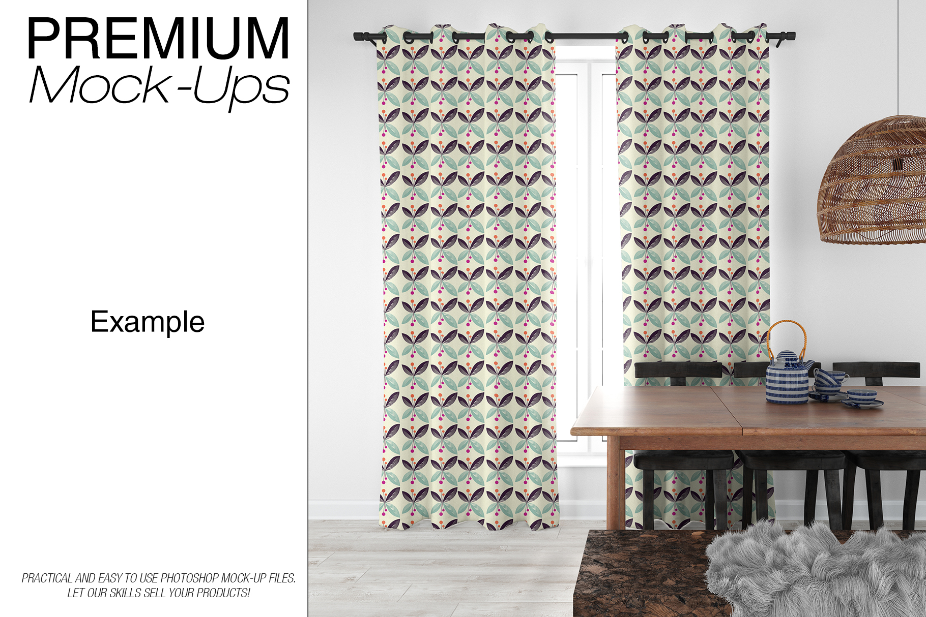 Download Curtains Mockup Pack (127823) | Mock Ups | Design Bundles