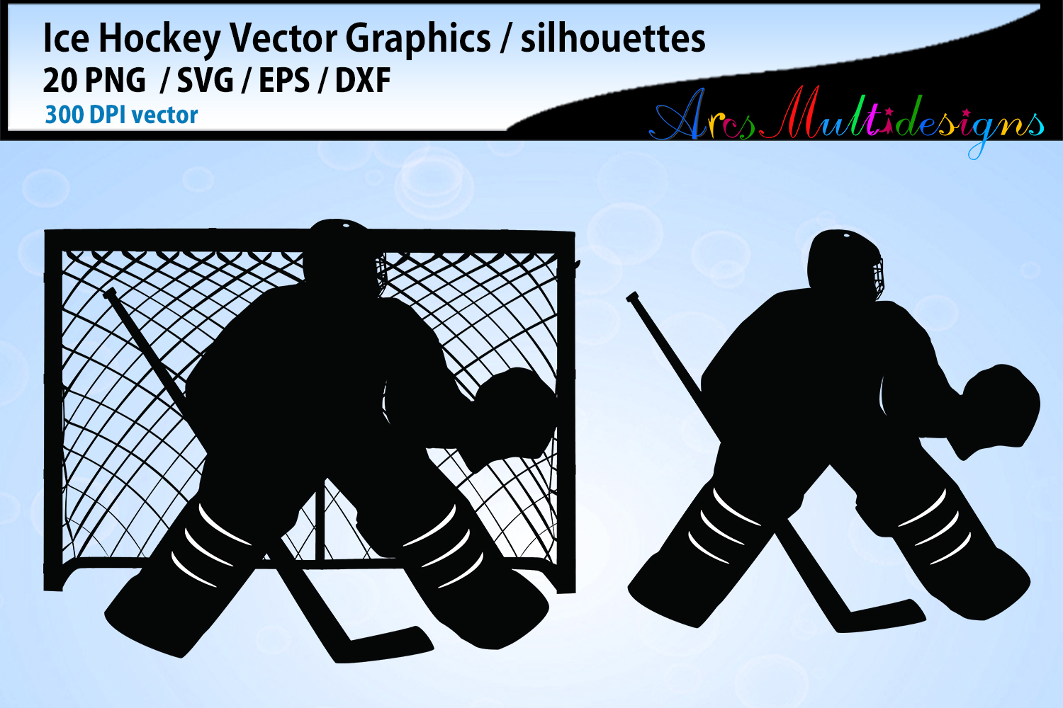 Download Ice Hockey svg silhouette bundle / ice hockey vectors (223495) | Illustrations | Design Bundles