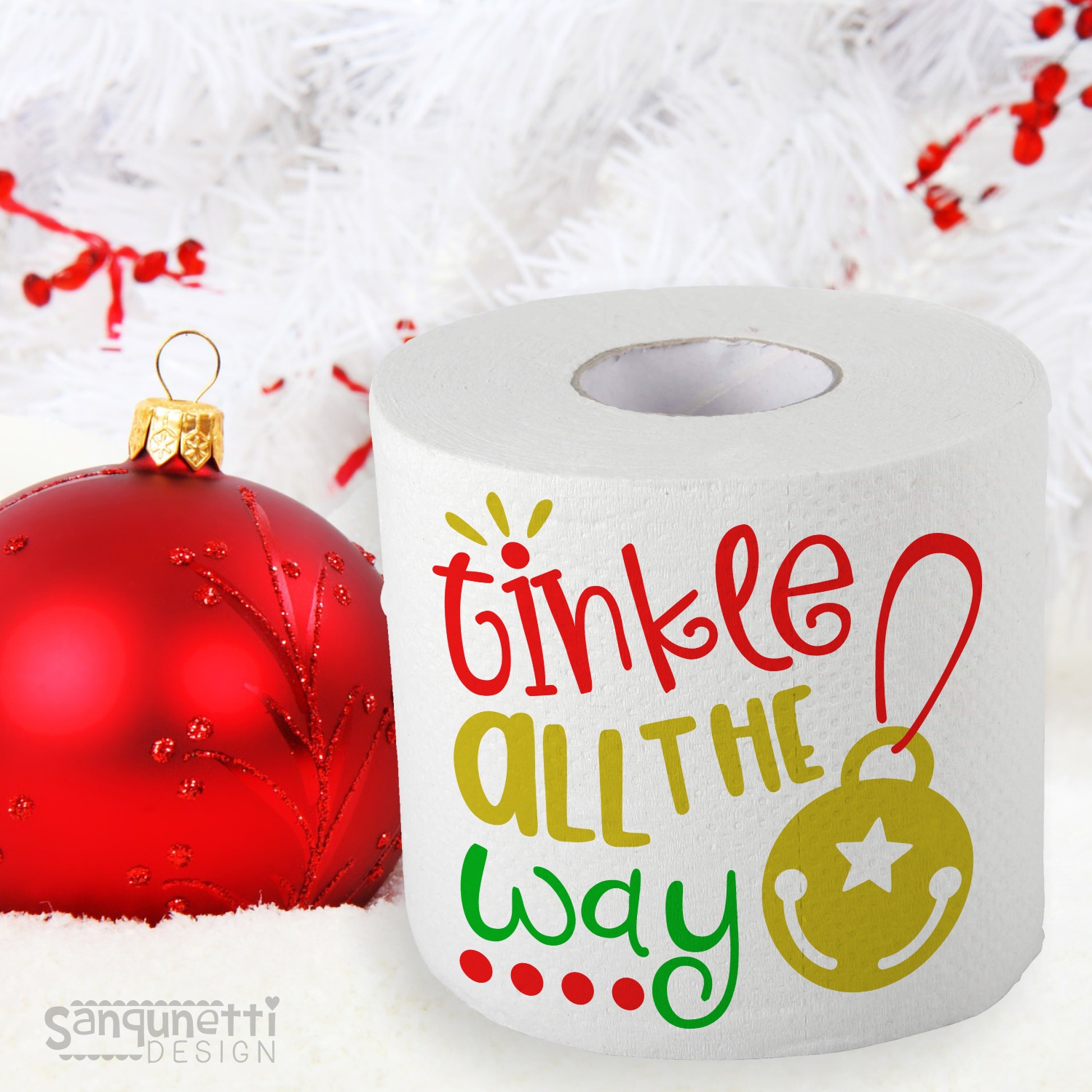 Christmas toilet paper Bundle SVG, funny gag gift