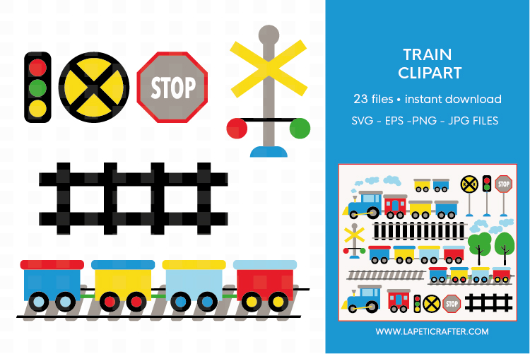 Train clipart, 23 digital clipart, SVG, EPS, JPG, PNG files (369075 ...