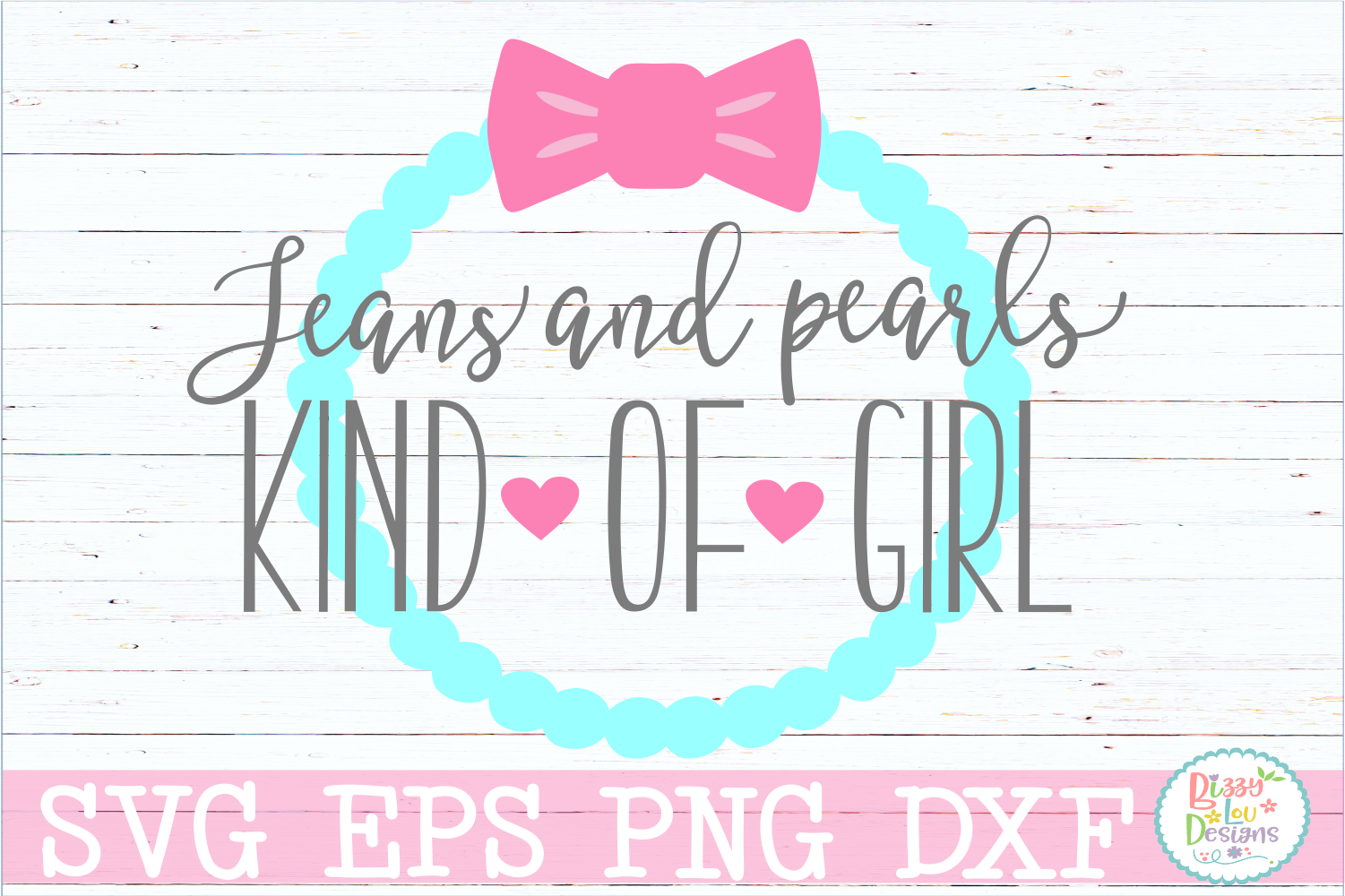 Download Jeans and Pearls Kind of Girl SVG DXF EPS PNG cutting file