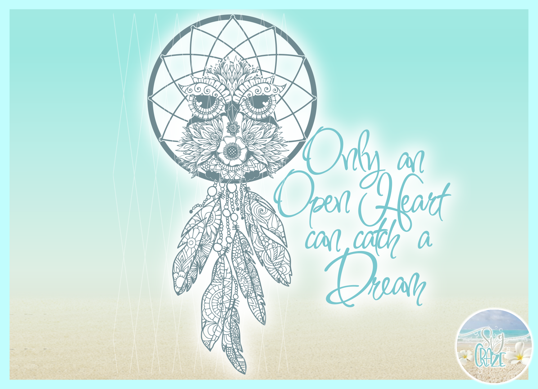 Download Owl Mandala Dreamcatcher Open Heart Catch A Dream Quote ...