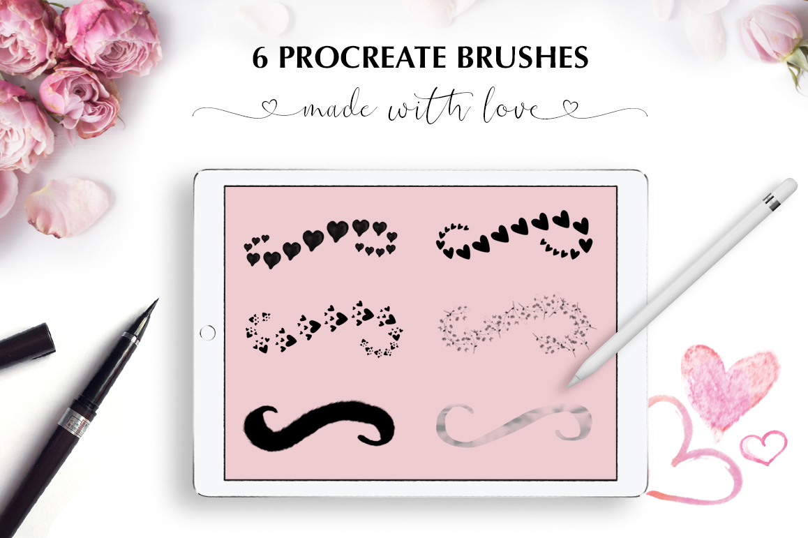 free valentine procreate brushes