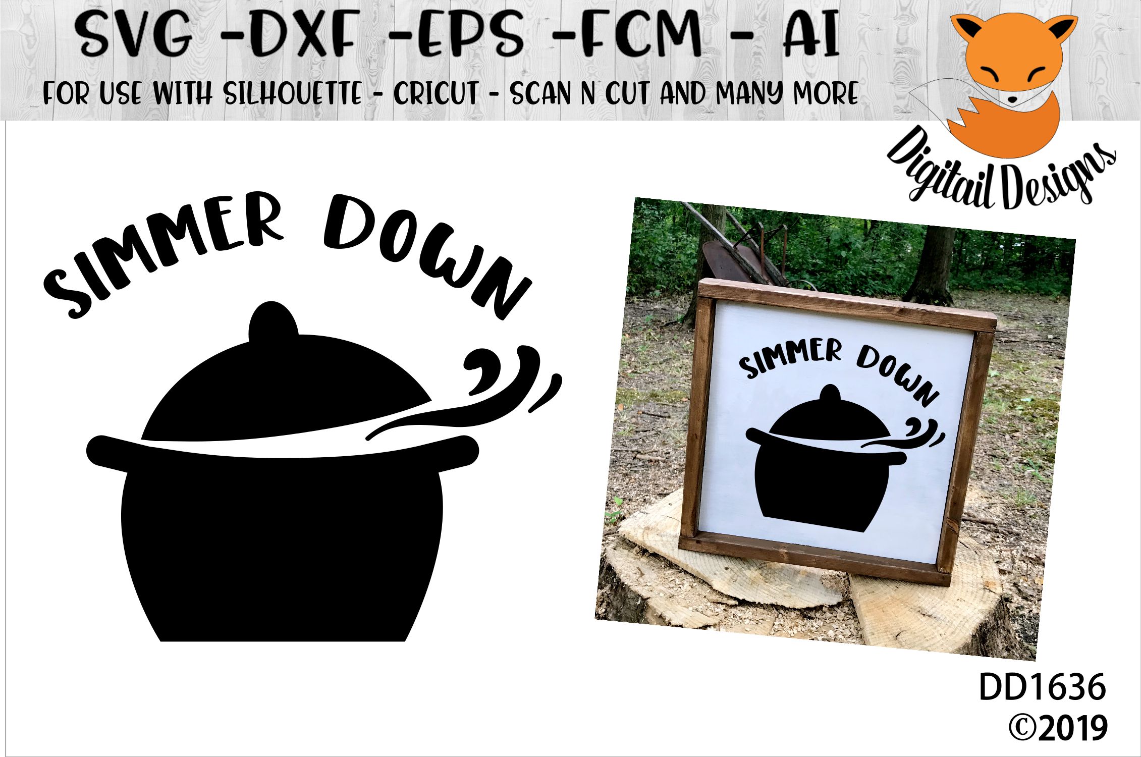 Download Simmer Down Crock Pot Kitchen SVG (334949) | Cut Files ...