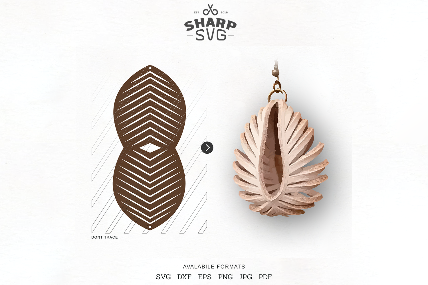 Sculpted Earring SVG Leather Twisted Earrings Cut Template (279323