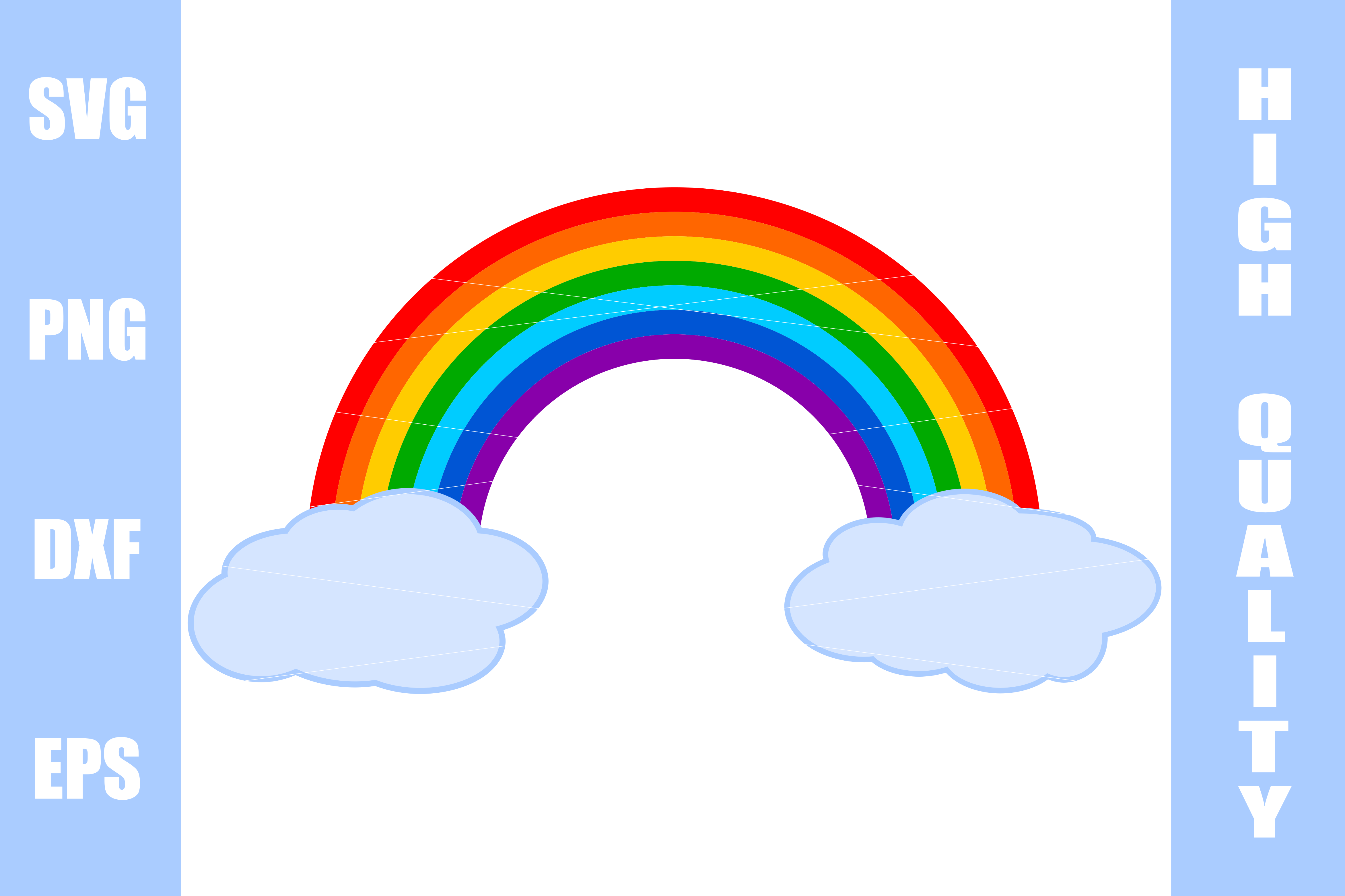 Rainbow design SVG PNG DXF EPS