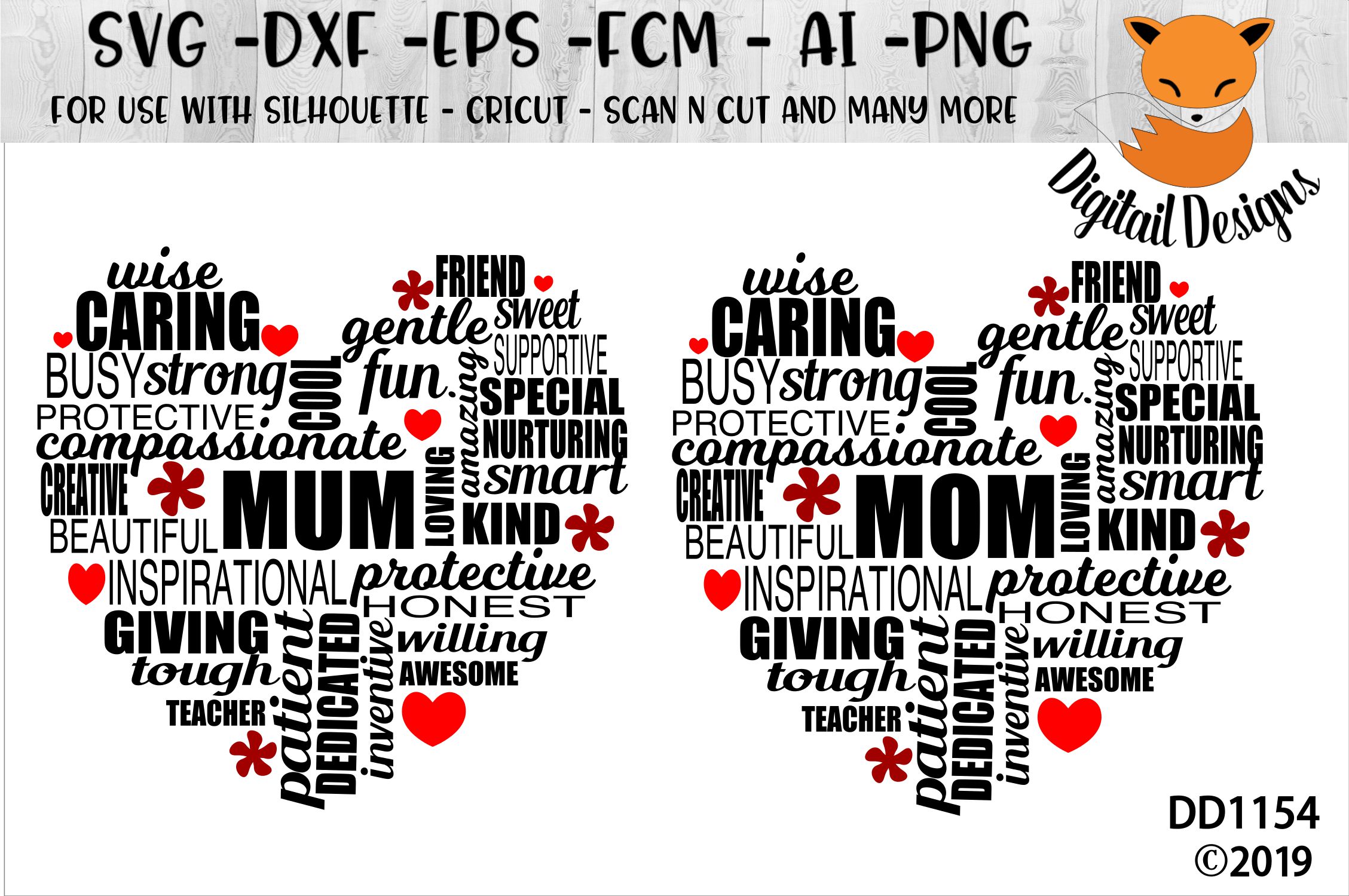 Download Mom/Mum Mother's Day Word Cloud SVG (86107) | Cut Files | Design Bundles