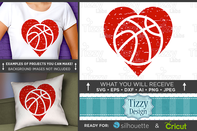 Basketball Heart SVG File - Basketball Heart Shirt Svg - Basketball Mom