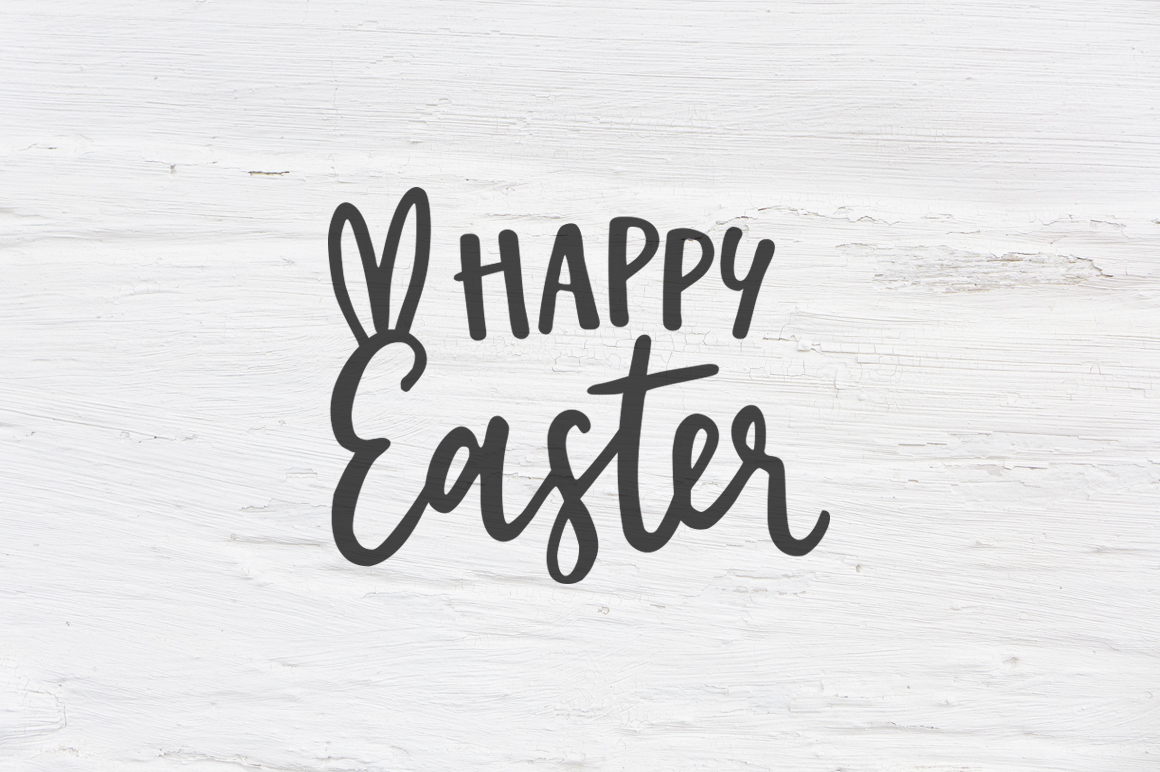 Happy Easter SVG, EPS, DXF, PNG, Spring quote (72372) | SVGs | Design
