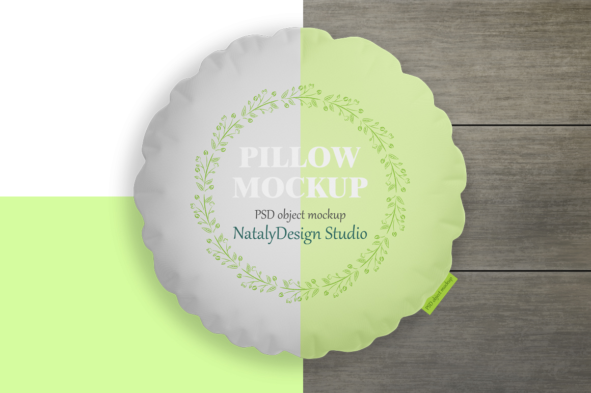 Download Round pillow mockup. Product mockup. (82143) | Mock Ups ...