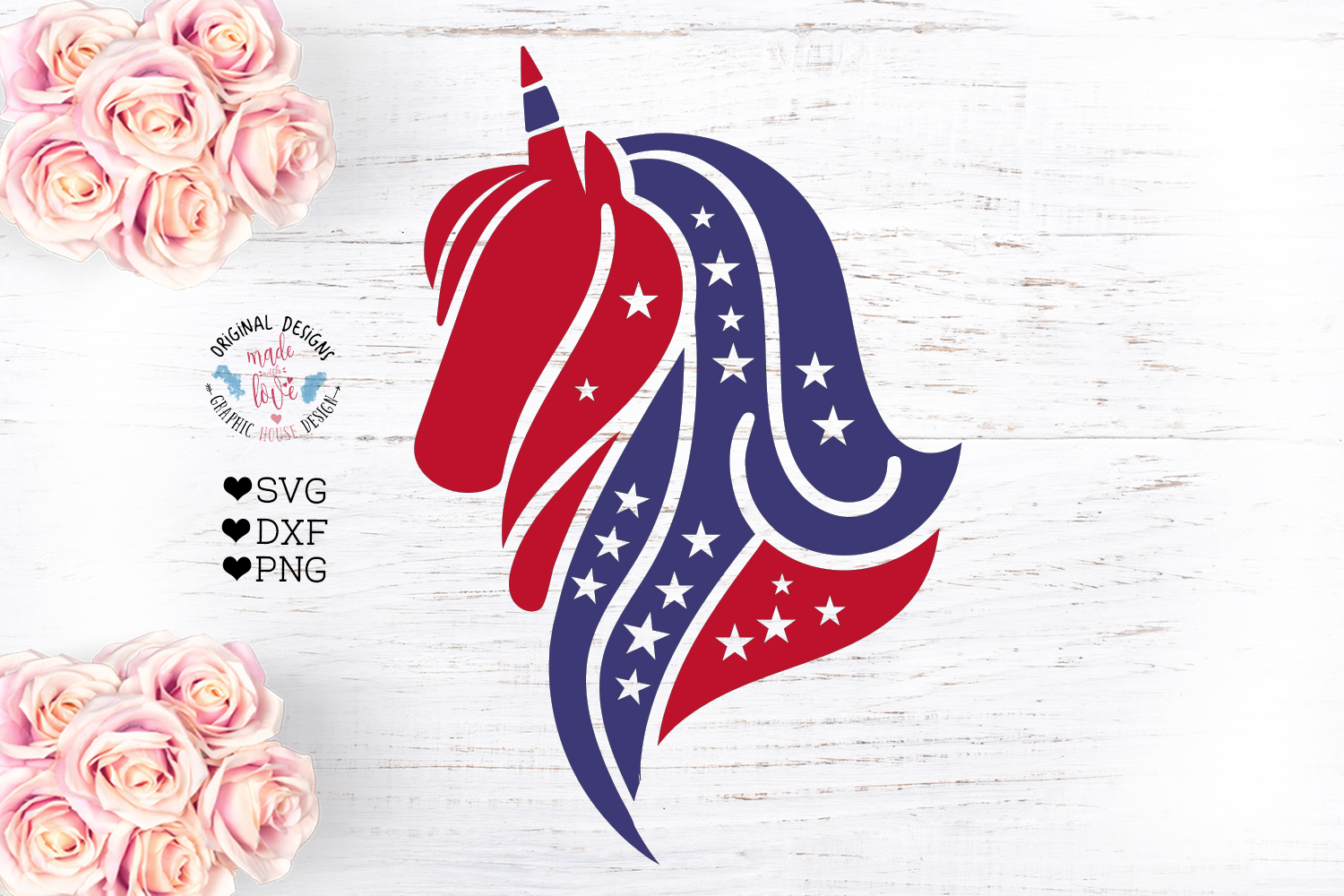 American Flag Unicorn (265143) SVGs Design Bundles