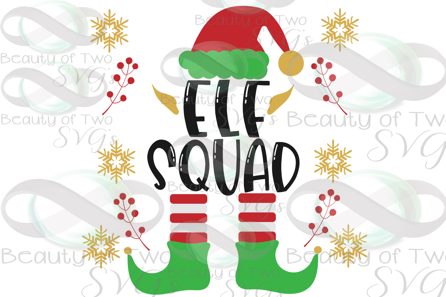 Elf Squad Christmas svg sign design cut file Santa elf svg