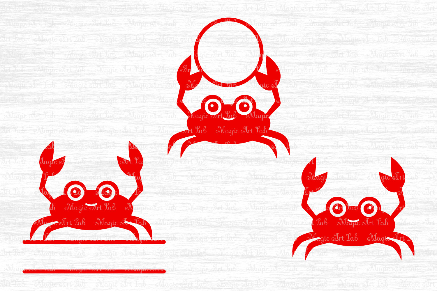 Crab svg file, Crab monogram svg, Funny crab cut file (113320) | SVGs