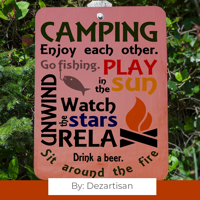 Download Camping Relax Fire Fishing Subway Art SVG DXF cut file ...