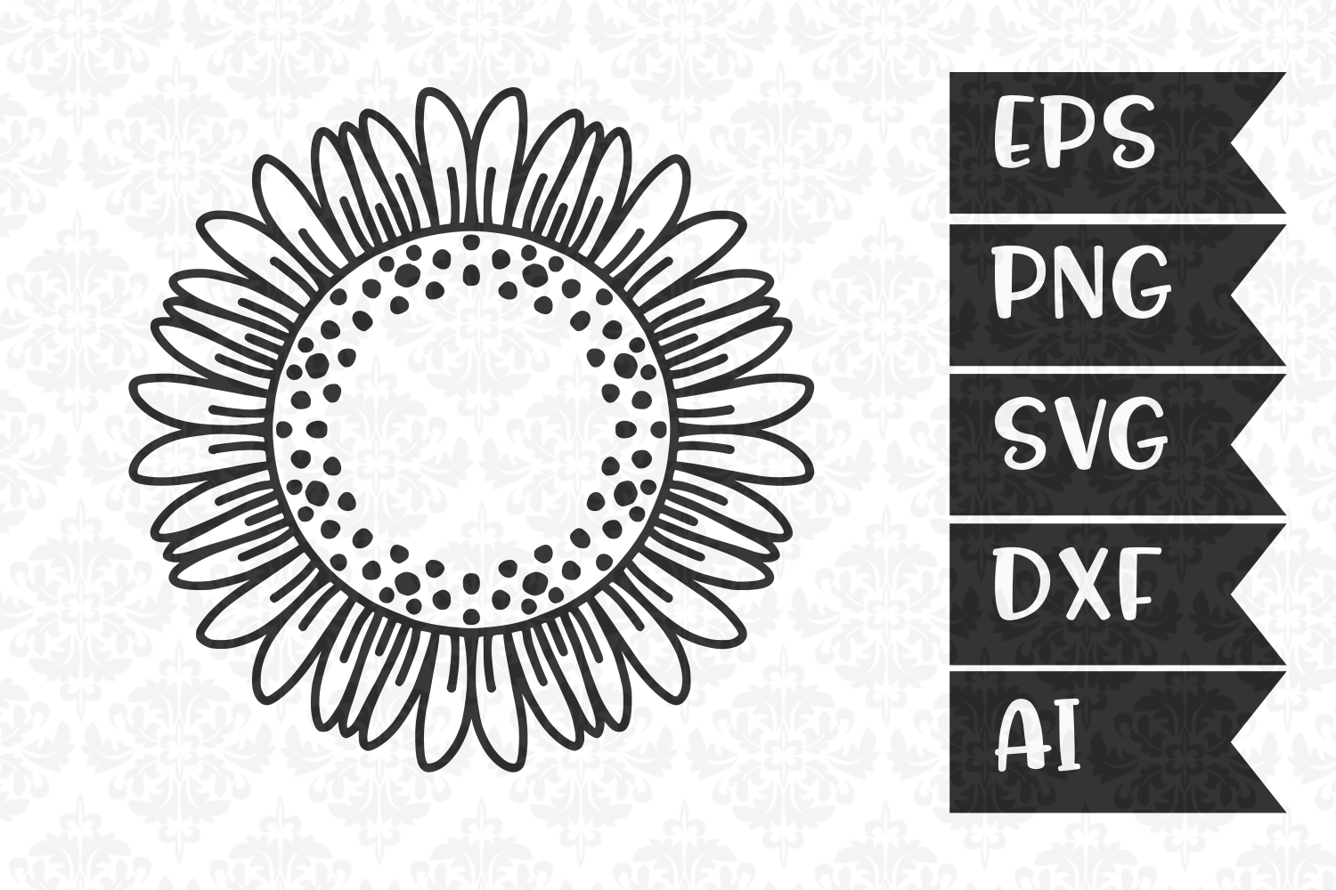 Free Free 158 Sunflower Svg Black SVG PNG EPS DXF File