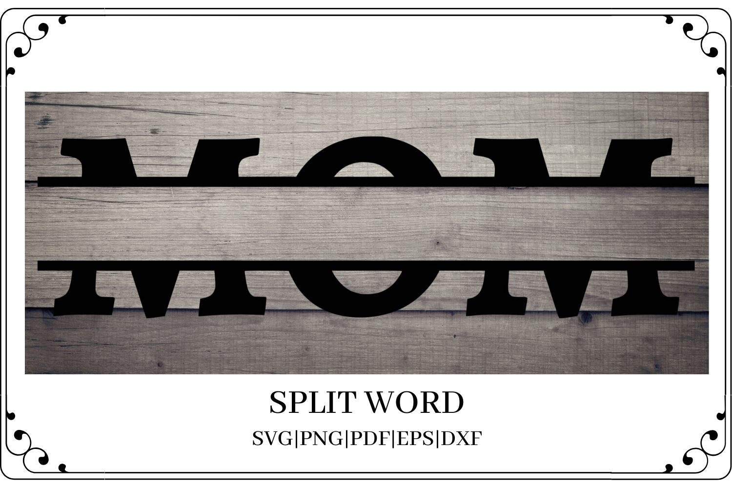 Download MOM Split Word SVG Cut File (537621) | Cut Files | Design Bundles