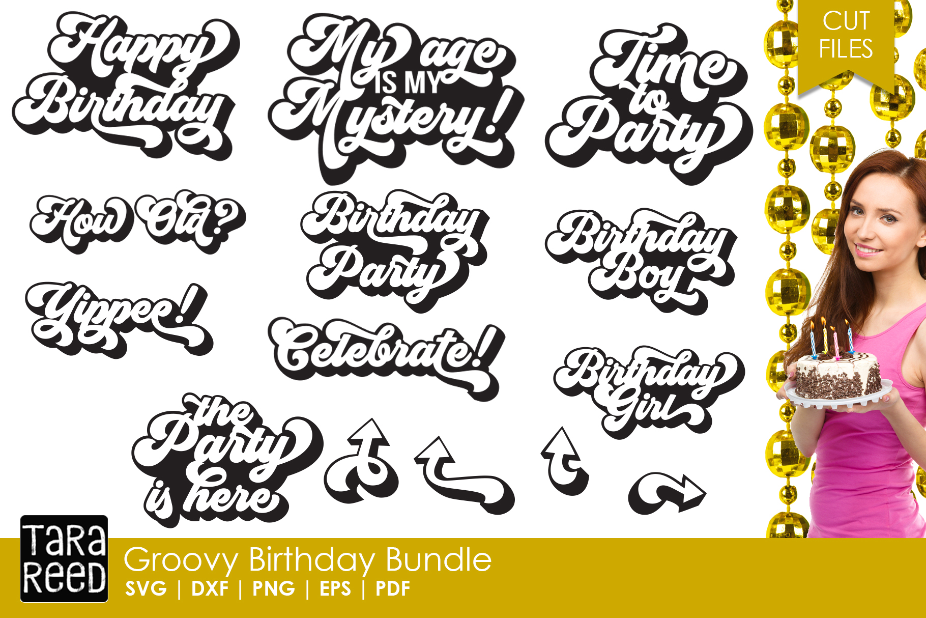 Download Groovy Birthday - Birthday SVG and Cut Files for Crafters ...