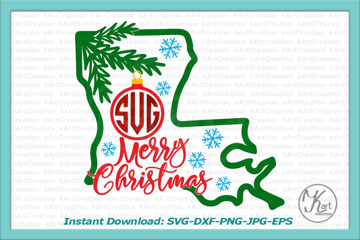 Download Louisiana Christmas Monogram svg, Louisiana Christmas svg ...