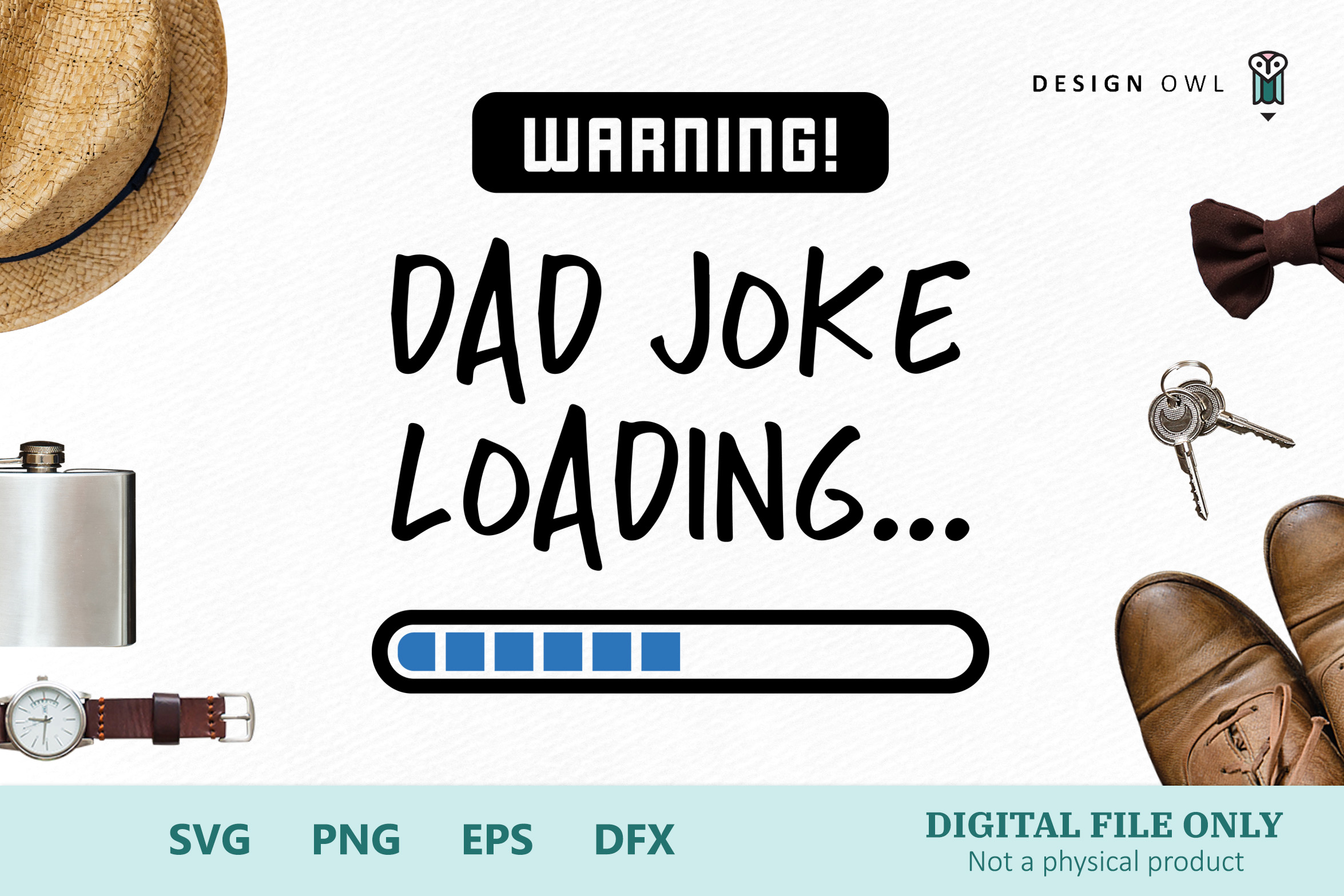 Warning Dad Joke Loading Svg Cut File 
