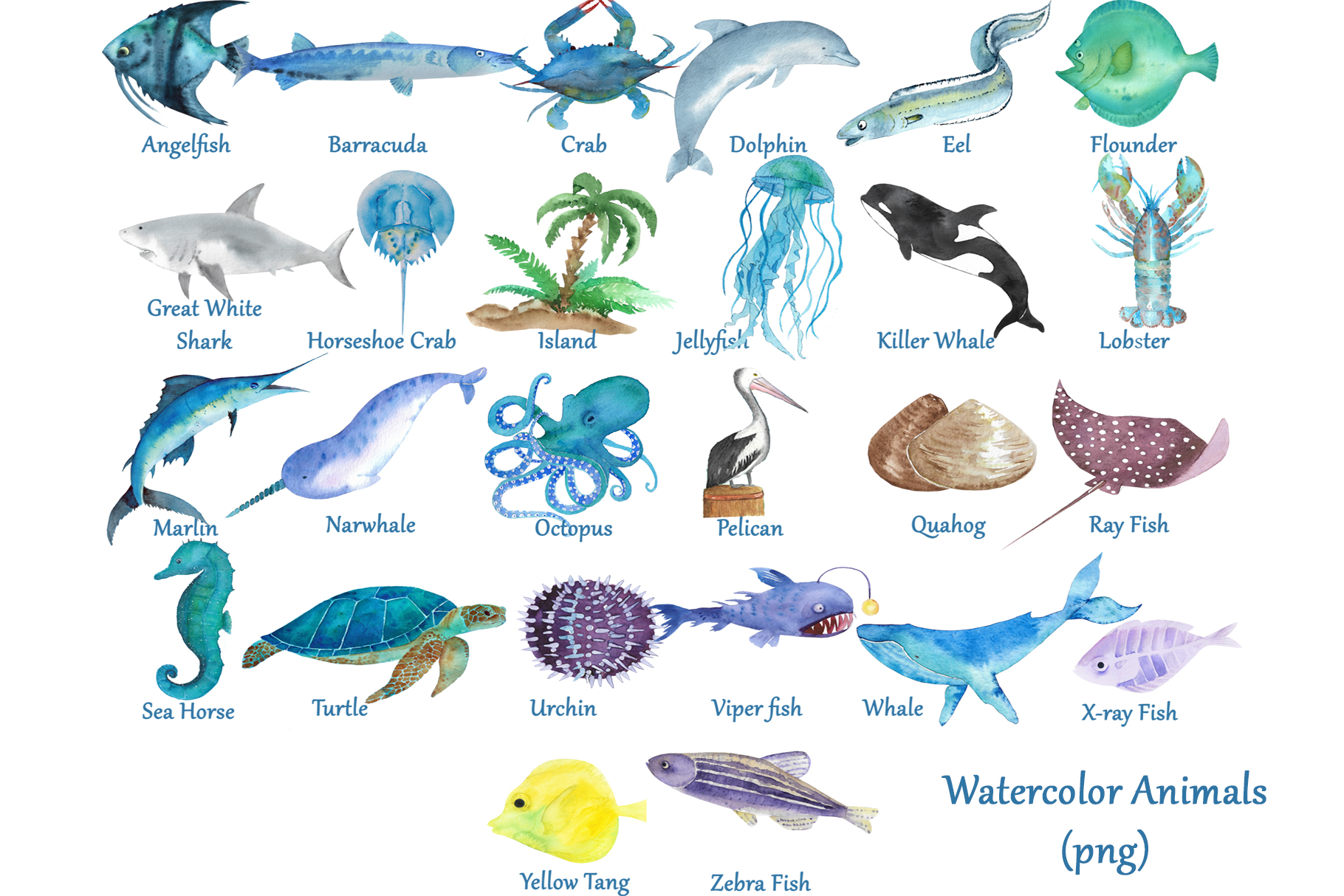 Printable Under The Sea Letters