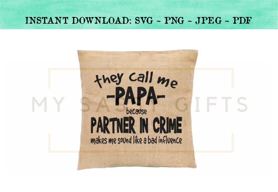 Free Free Papa Partner In Crime Svg 13 SVG PNG EPS DXF File