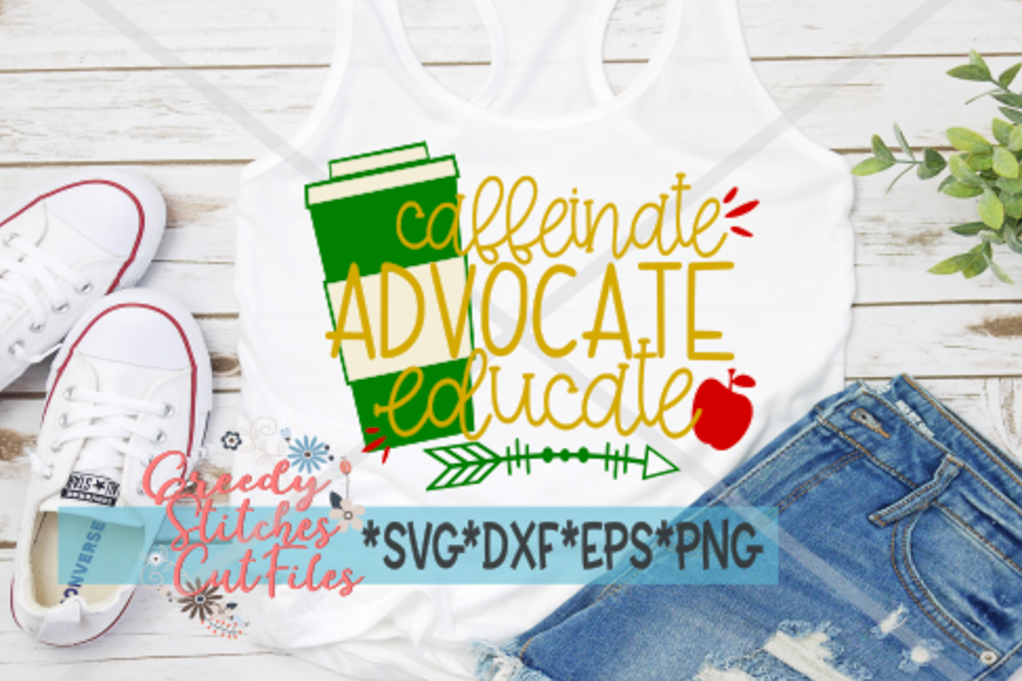 Download Teacher | Caffeinate Advocate Educate SVG