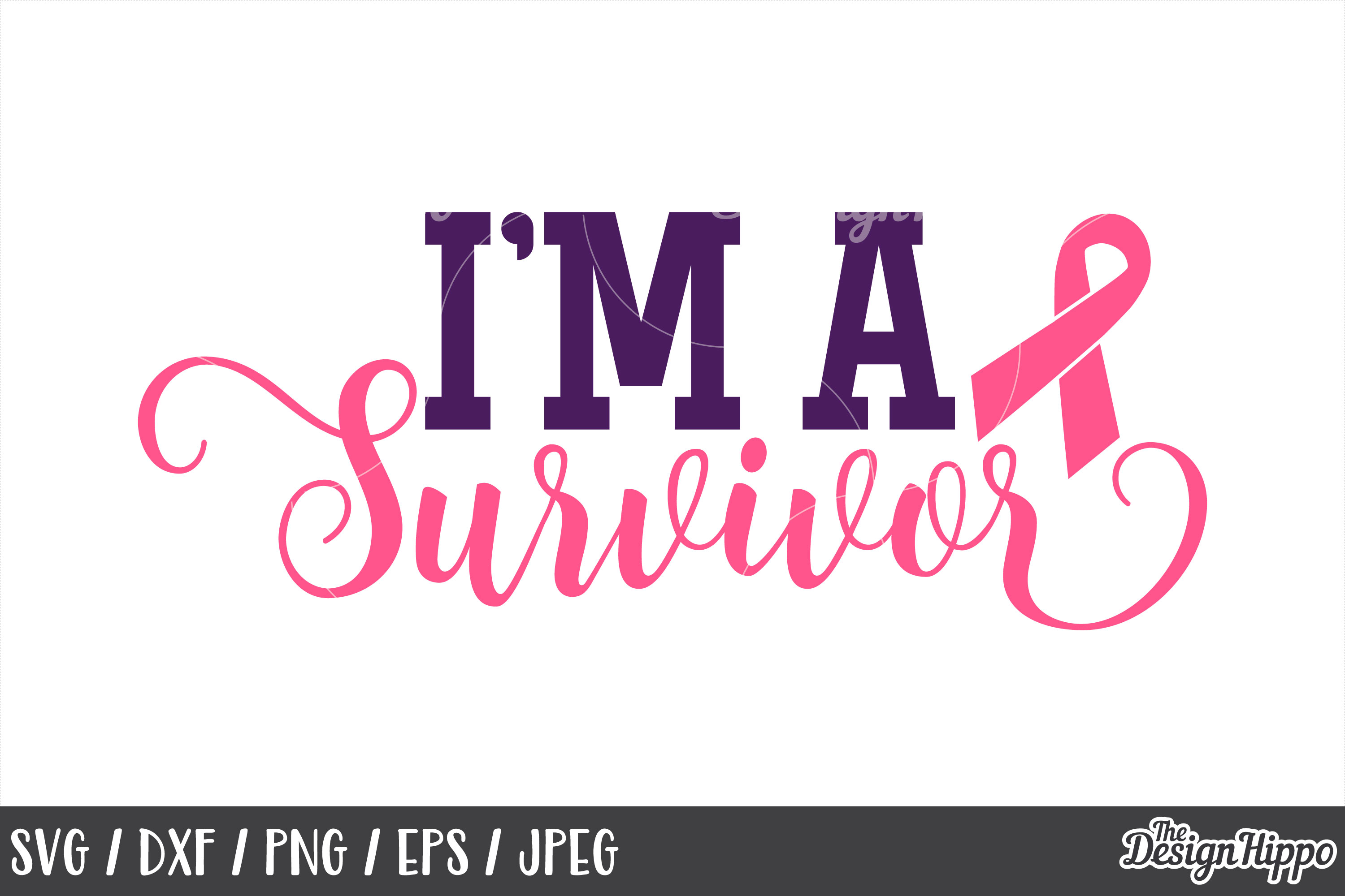 Breast Cancer Svg Awareness Im A Survivor Ribbon Png 143904 Cut Files Design Bundles 5973