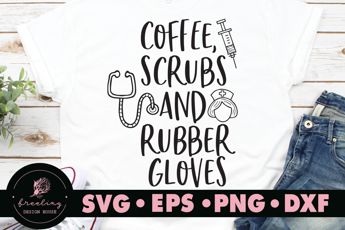 Download Coffee, scrubs and rubber gloves SVG DXF EPS PNG