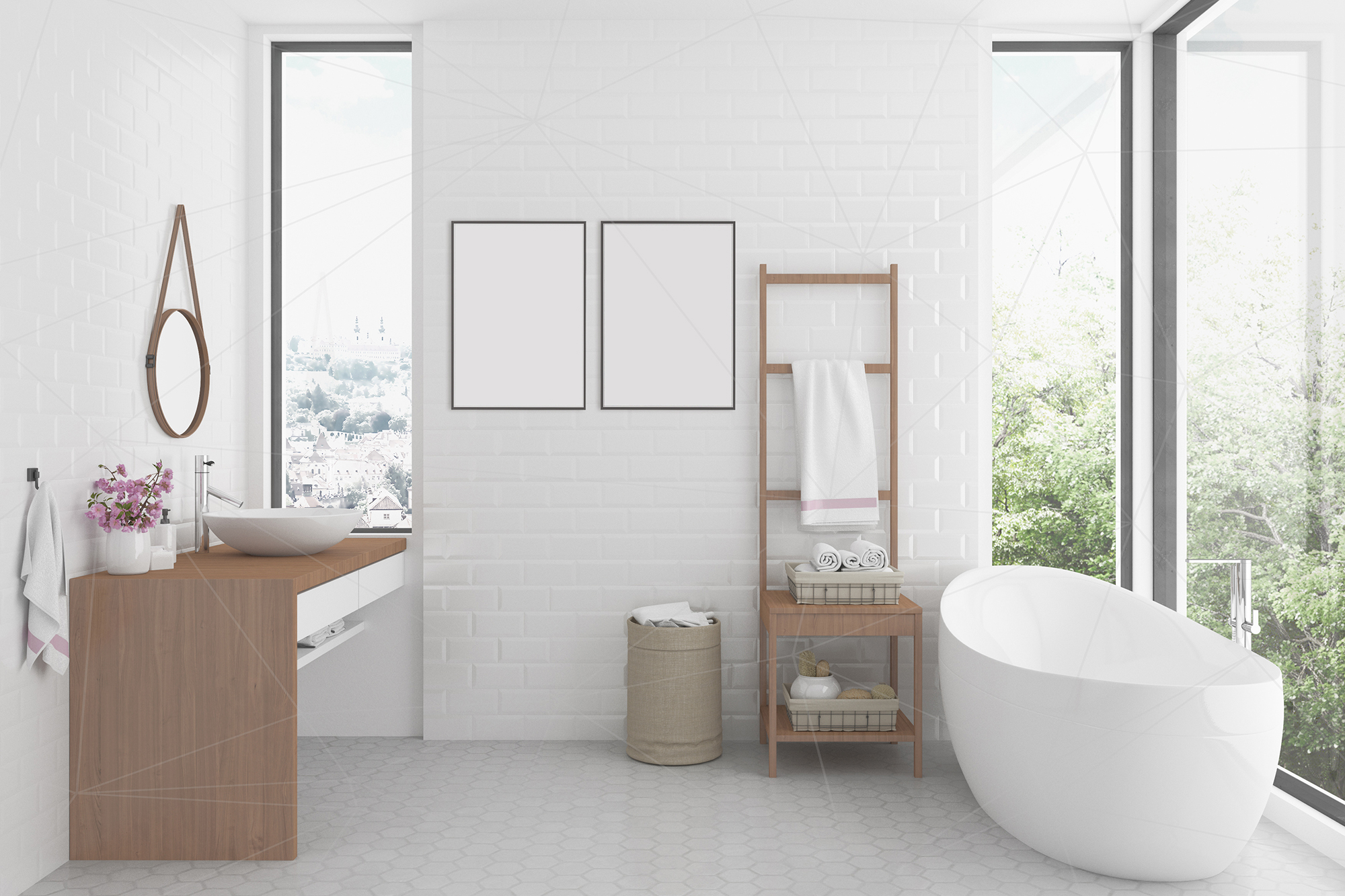 Download Interior mockup bundle - bathroom background (104260) | Mock Ups | Design Bundles