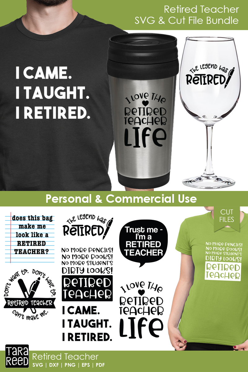 Download Retired Teacher - School SVG and Cut Files for Crafters