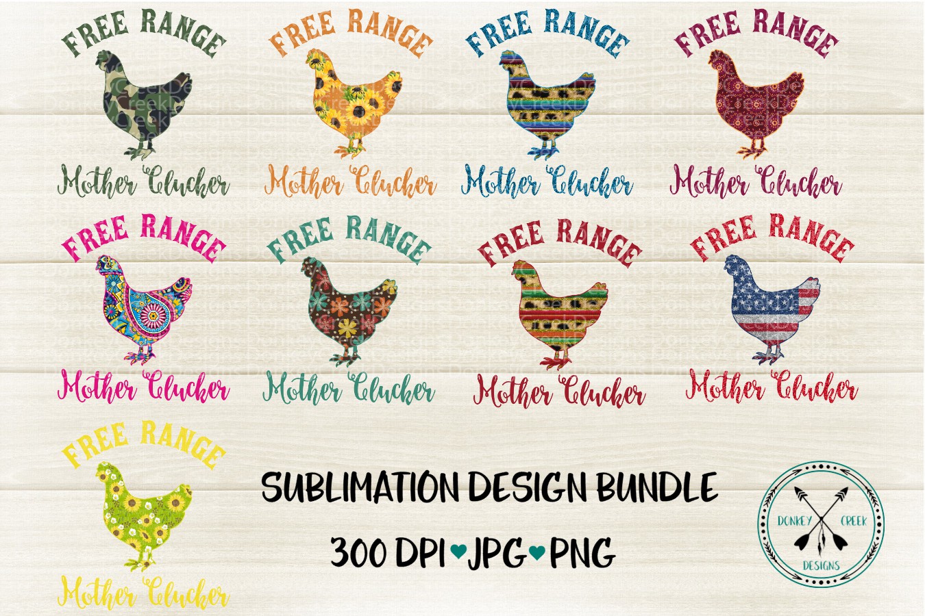 Download Free Range Mother Clucker Sublimation Design Bundle ...