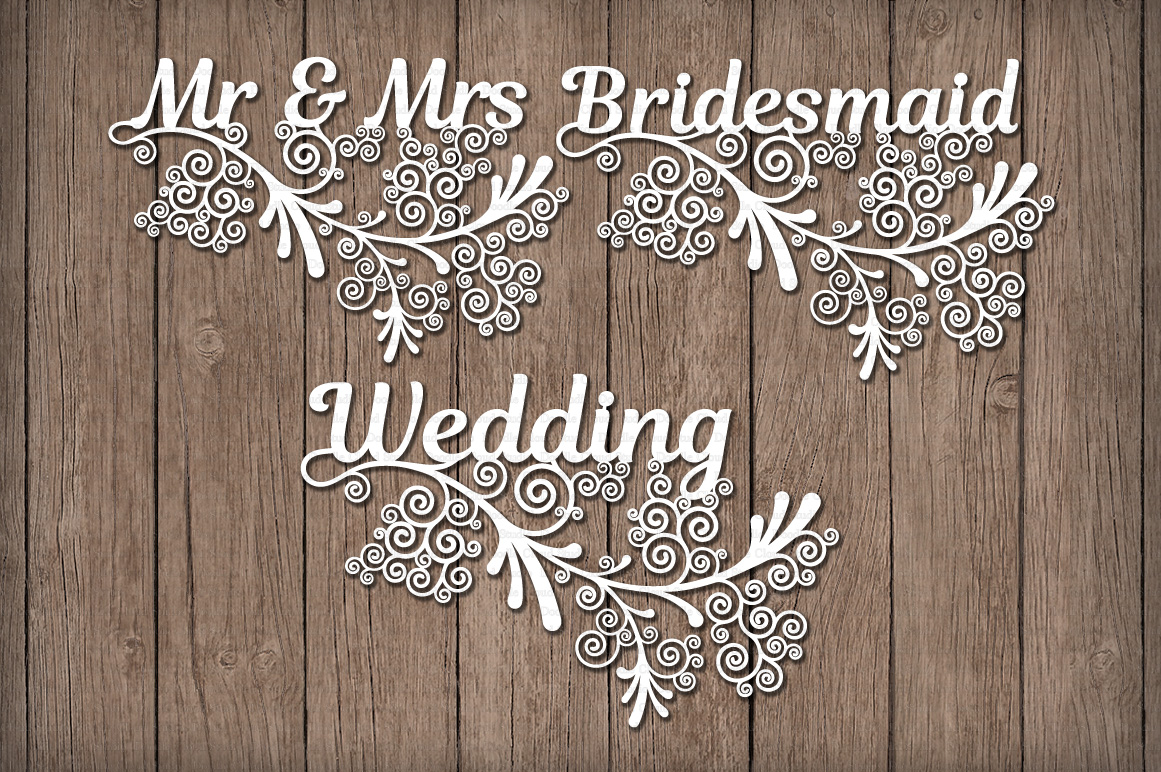 Download Wedding Friezes floral SVG files for Silhouette Cameo and ...