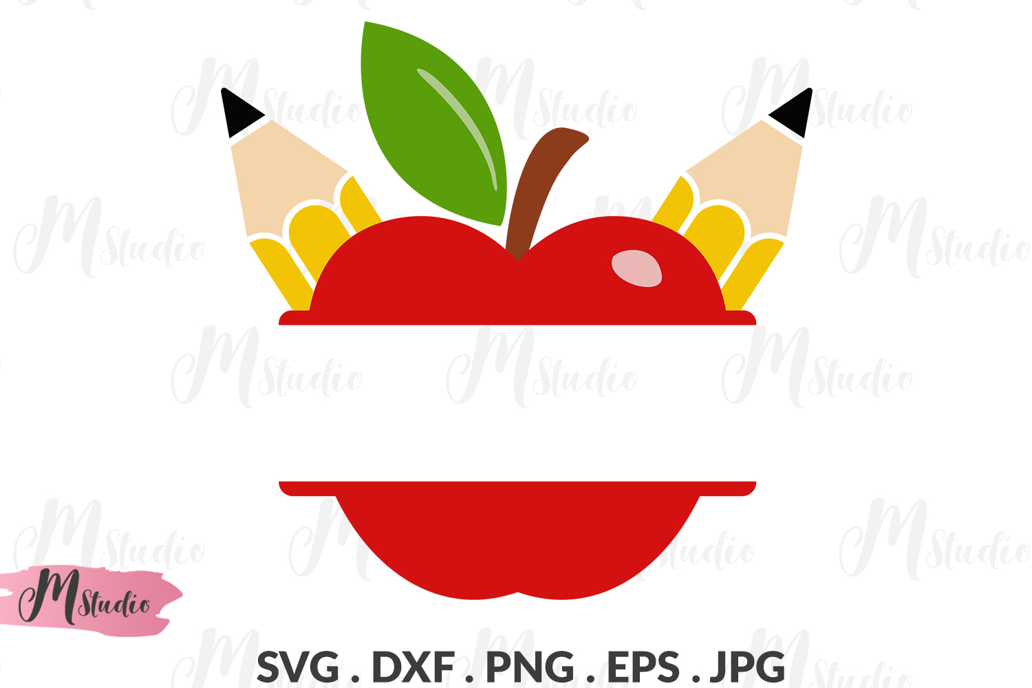 Apple monogram svg. (287844) | Cut Files | Design Bundles