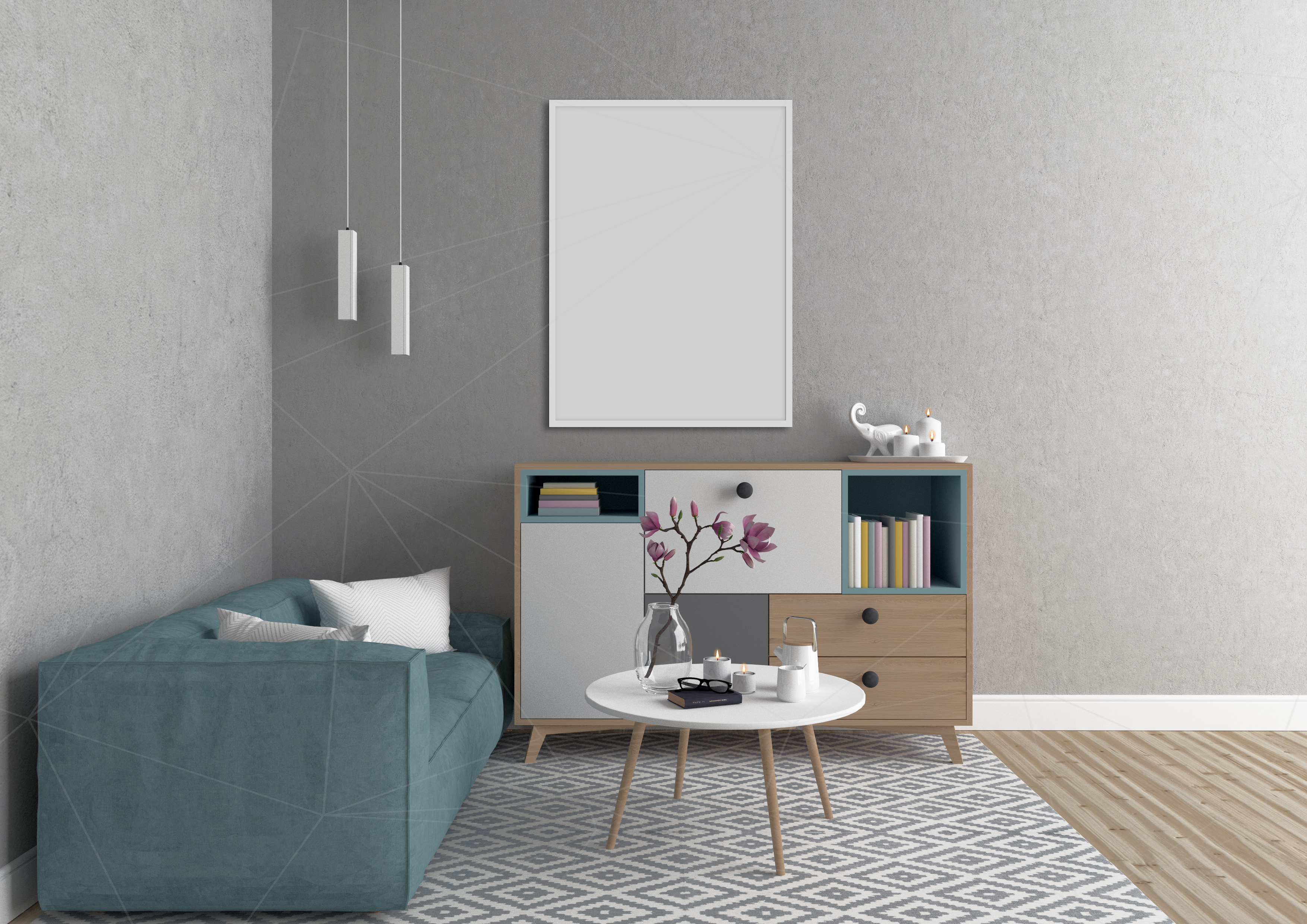 Download Interior mockup bundle - blank wall mock up (43343) | Mock Ups | Design Bundles