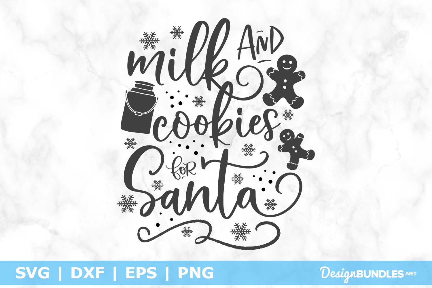 Milk and cookies for Santa SVG File