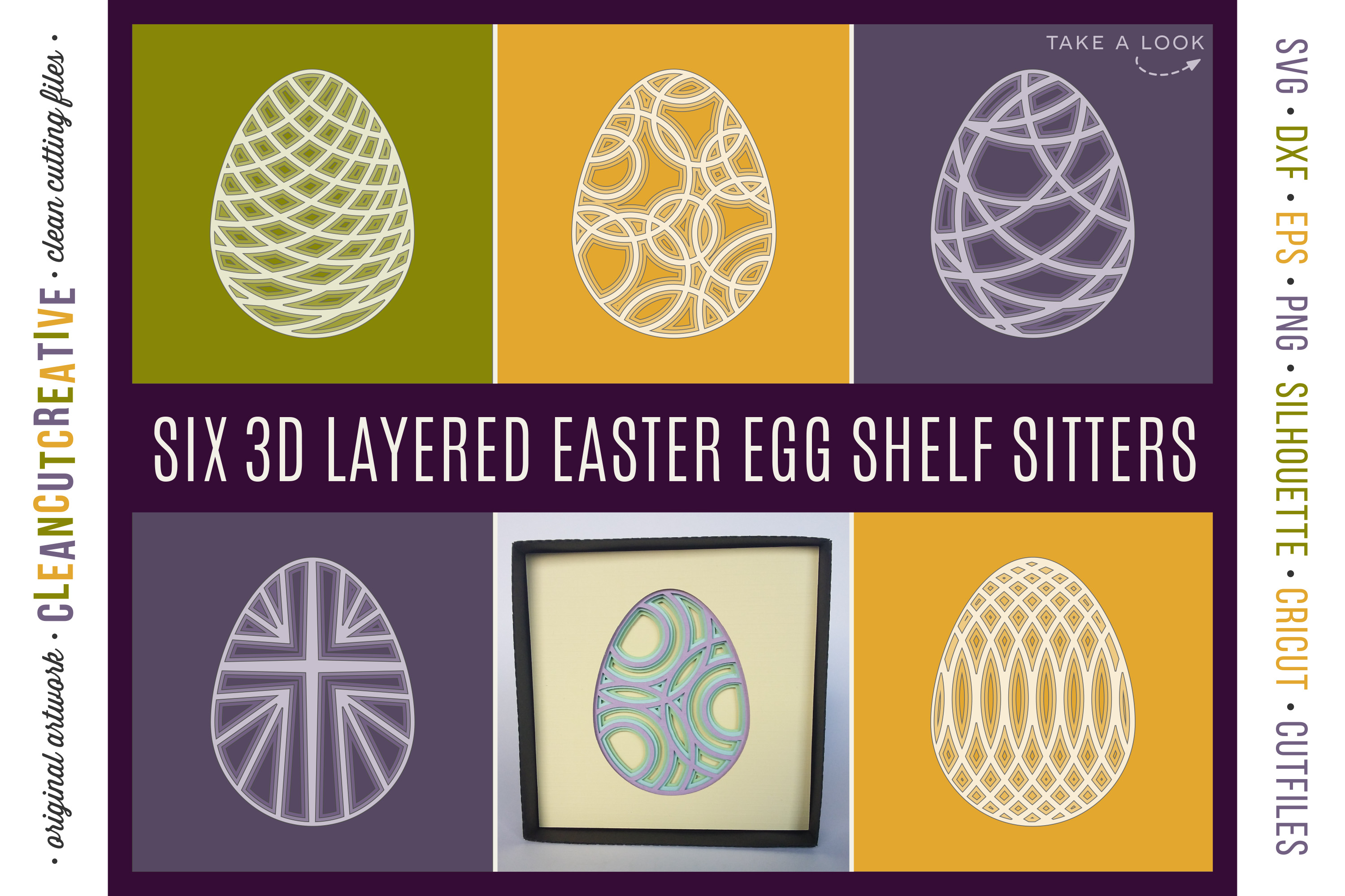 Download 3D layered EASTER EGG shadow boxes | stacked paper art SVG